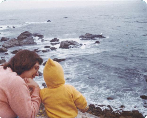 A person and child looking at the ocean

Description automatically generated