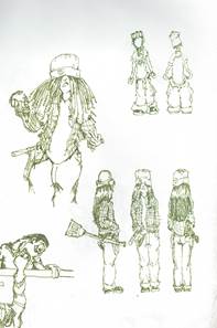 A group of sketches of people

Description automatically generated