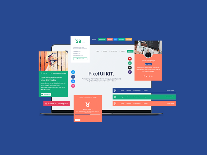 Pixel PRO UI Kit from Themesberg.com